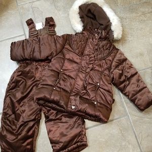 Girls Coat & Snowpants Set